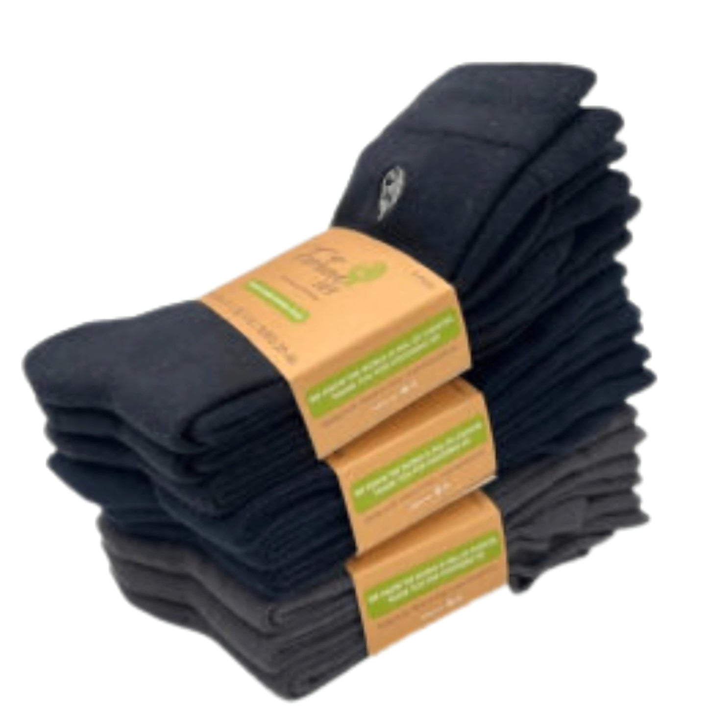 3 Pairs of 80% Bamboo Plain Crew Socks – UK Size 6-11 - Fortune369 Bamboo Gifts