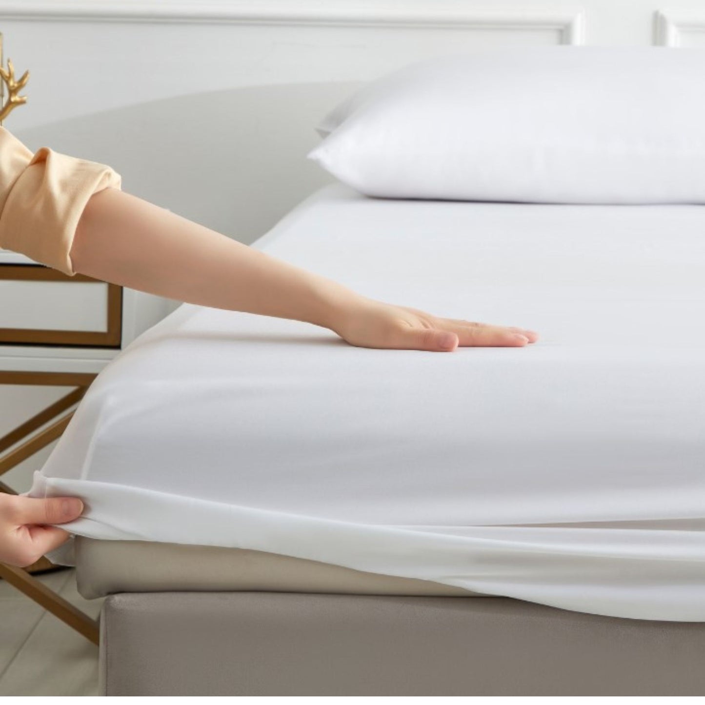 100% Bamboo Fitted Sheet – 35cm Deep Pocket, Hypoallergenic & Ultra-Soft - Fortune369 Bamboo Gifts