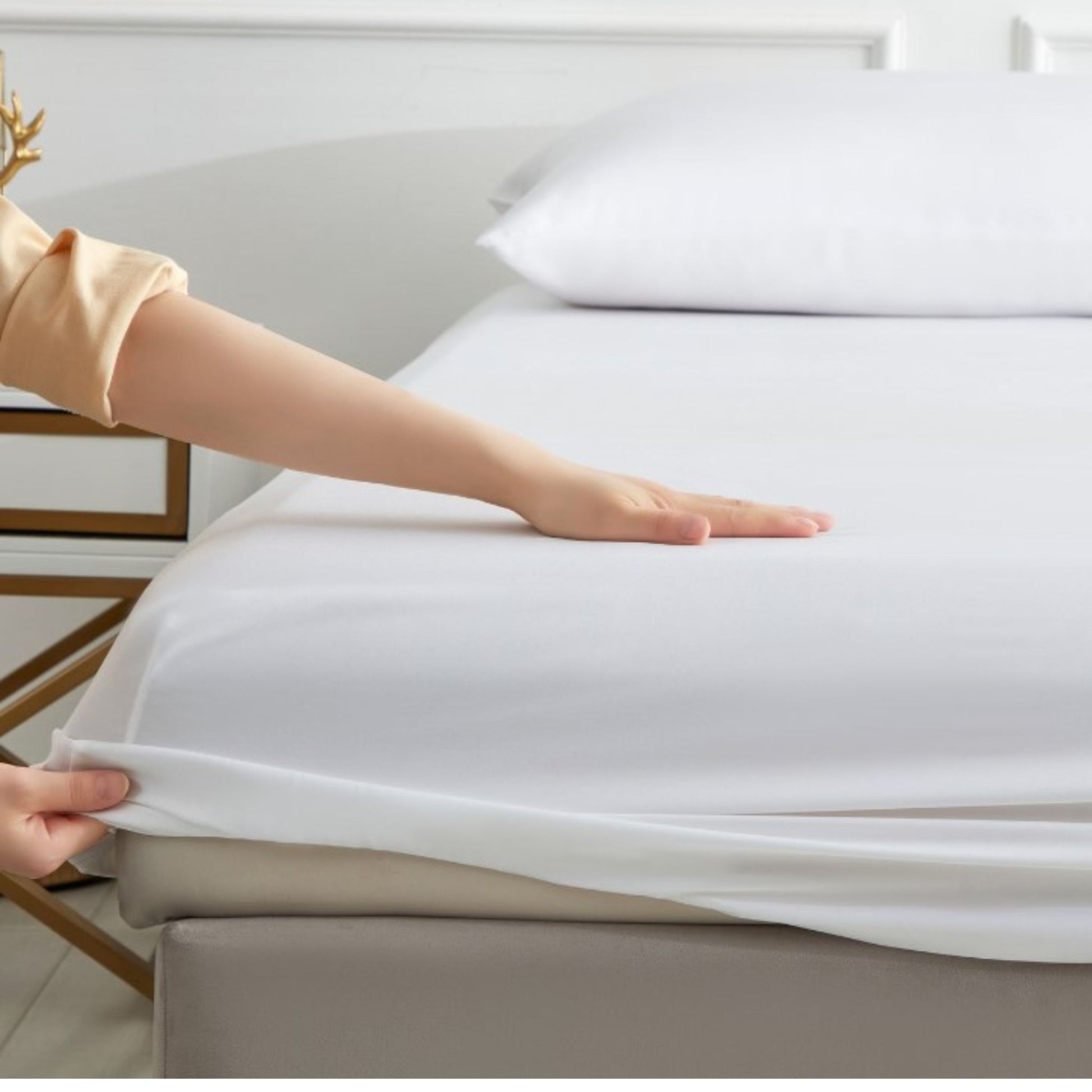 100% Bamboo Fitted Sheet – 35cm Deep Pocket, Hypoallergenic & Ultra-Soft - Fortune369 Bamboo Gifts