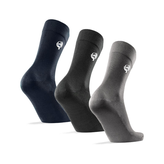 3 Pairs of 80% Bamboo Plain Crew Socks – UK Size 6-11 - Fortune369 Bamboo Gifts