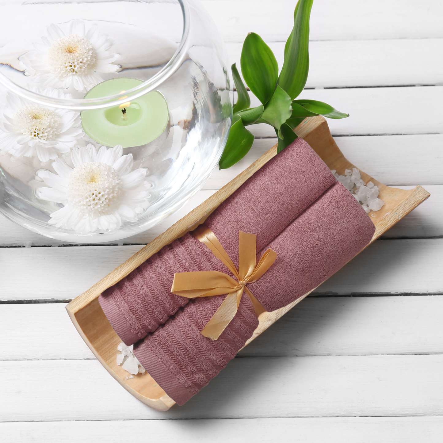 3 - PIECE BAMBOO COTTON TOWEL SET - Fortune369 Bamboo Gifts