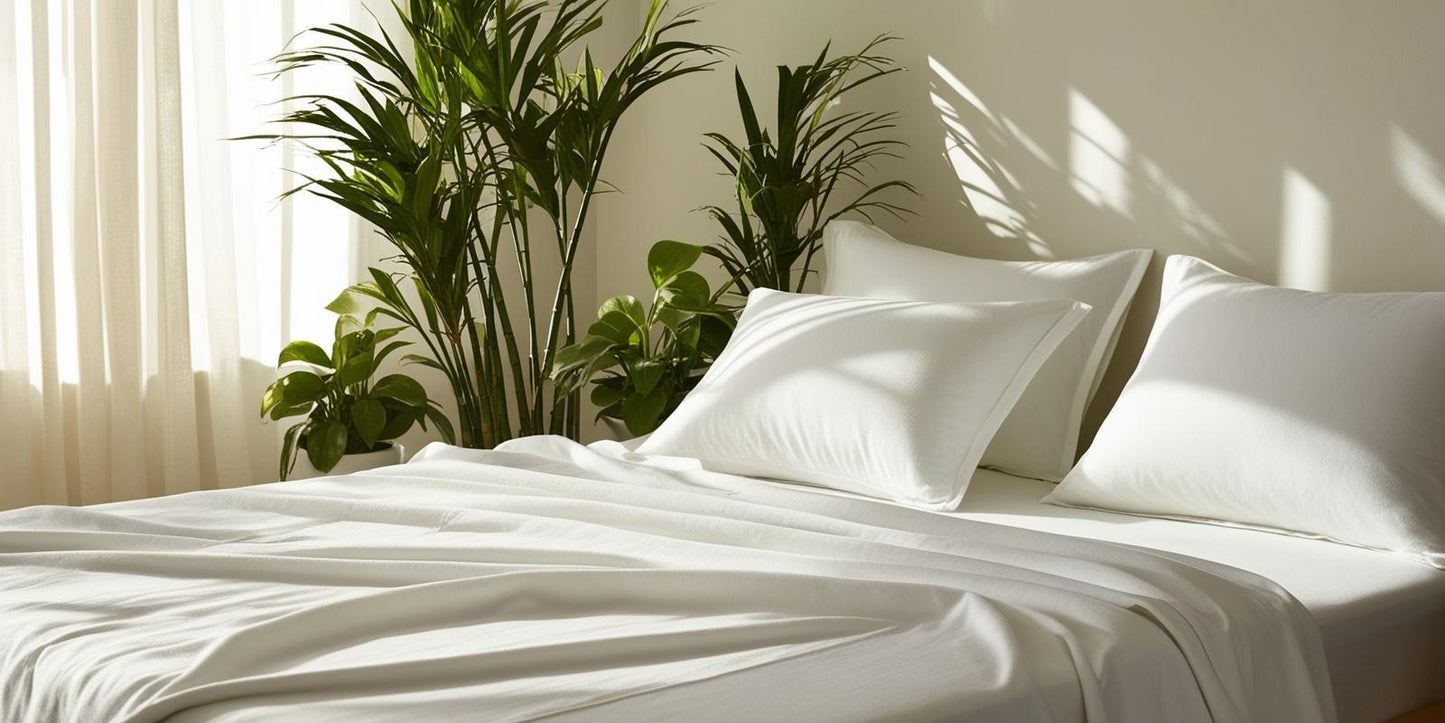 White 100% Organic Bamboo Complete Bedding Set – Hypoallergenic Sleep Bundle